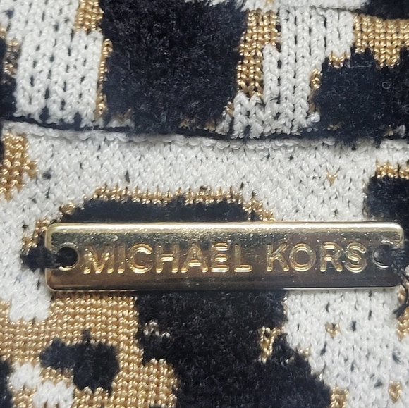 Michael Kors Womens Body Con Side Zip Leopard Sleeveless Sweater Dress Size M - Picture 3 of 6